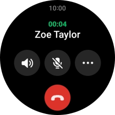 Press the end call icon.