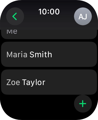 Press the required contact. Press the required contact.