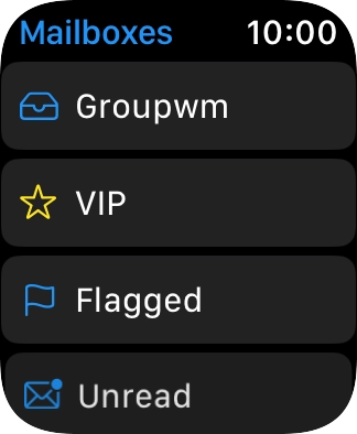 Press the required email account.