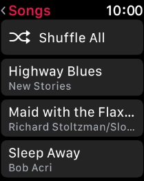 Go to the required category or playlist and press the required audio file.