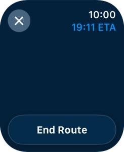Press End Route.