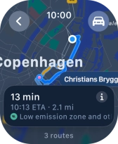 Press the transport type icon.