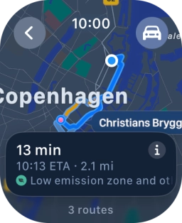 Press the transport type icon.