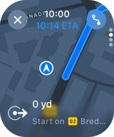 Follow the instructions on the screen to go to the required destination.