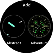 Slide your finger upwards on the screen to see the available watch faces.