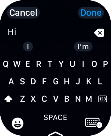 Press the input icon.
