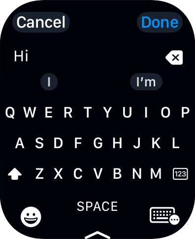Press the input icon.