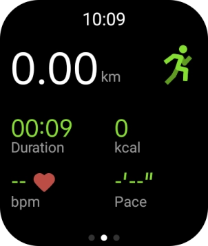 Slide your finger right to return to the previous screen.