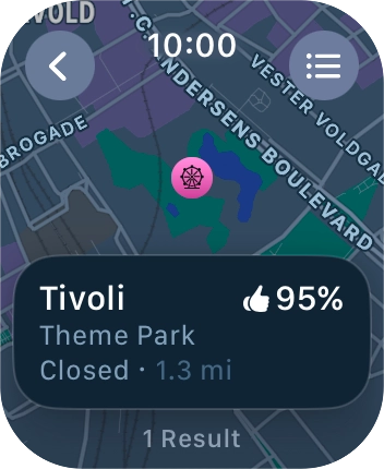 Press the required destination.