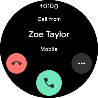 Press the accept call icon to answer the call.