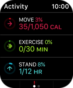 Keep sliding upwards to see the number of steps, distance and number of floors you've covered.