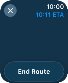 Press End Route.