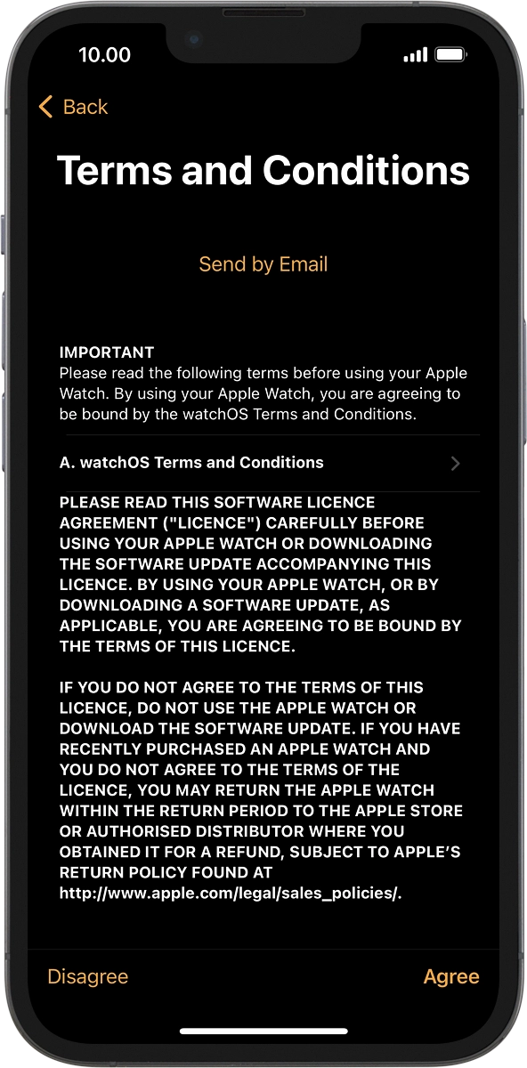 On your phone: Press Agree.
