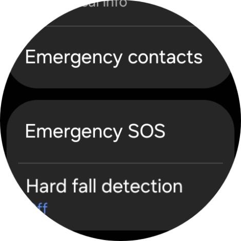 Press Emergency contacts.