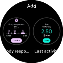 Slide your finger upwards to see the available widgets.