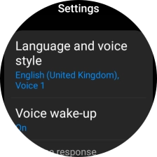 Press Language and voice style.