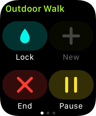 Press End to stop your training activity.