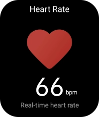Slide your finger upwards on the screen to see an overview of your heart rate measurements.