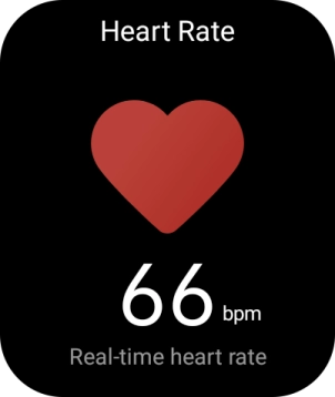 Slide your finger upwards on the screen to see an overview of your heart rate measurements.