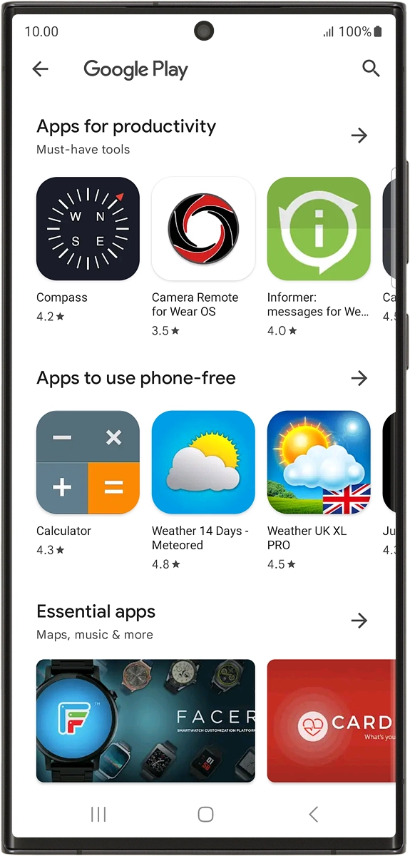 On your phone: Press the search icon.