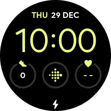 When the battery charging icon is displayed, the battery is charging.