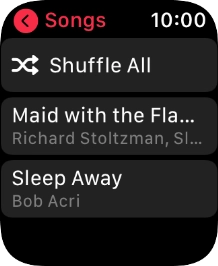 Go to the required category or playlist and press the required audio file.