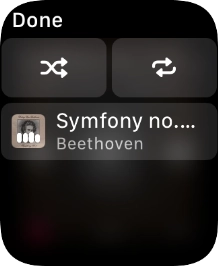 Press the shuffle icon. Press the shuffle icon.