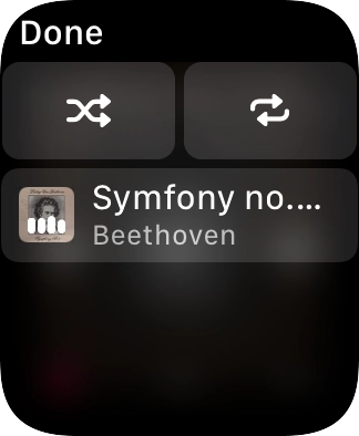Press the shuffle icon. Press the shuffle icon.