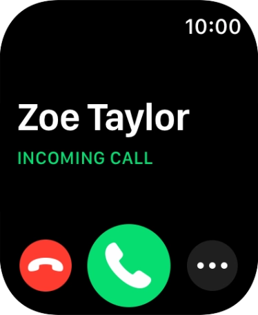 Press the Digital Crown when you get a call. Press the Digital Crown when you get a call.