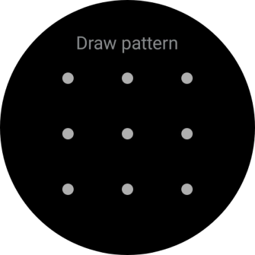Slide your finger across the screen to connect at least four points and follow the instructions on the screen to create a pattern as lock code.