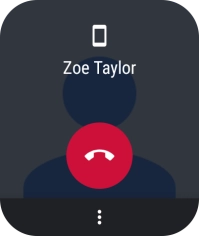 Press the end call icon.