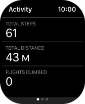 Keep sliding upwards and follow the instructions on the screen to see an activity summary for the current week or to adjust the daily activity goal.
