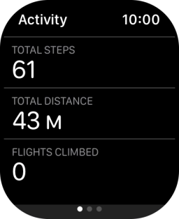 Keep sliding upwards and follow the instructions on the screen to see an activity summary for the current week or to adjust the daily activity goal.