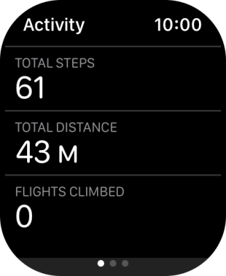Keep sliding upwards and follow the instructions on the screen to see an activity summary for the current week or to adjust the daily activity goal.