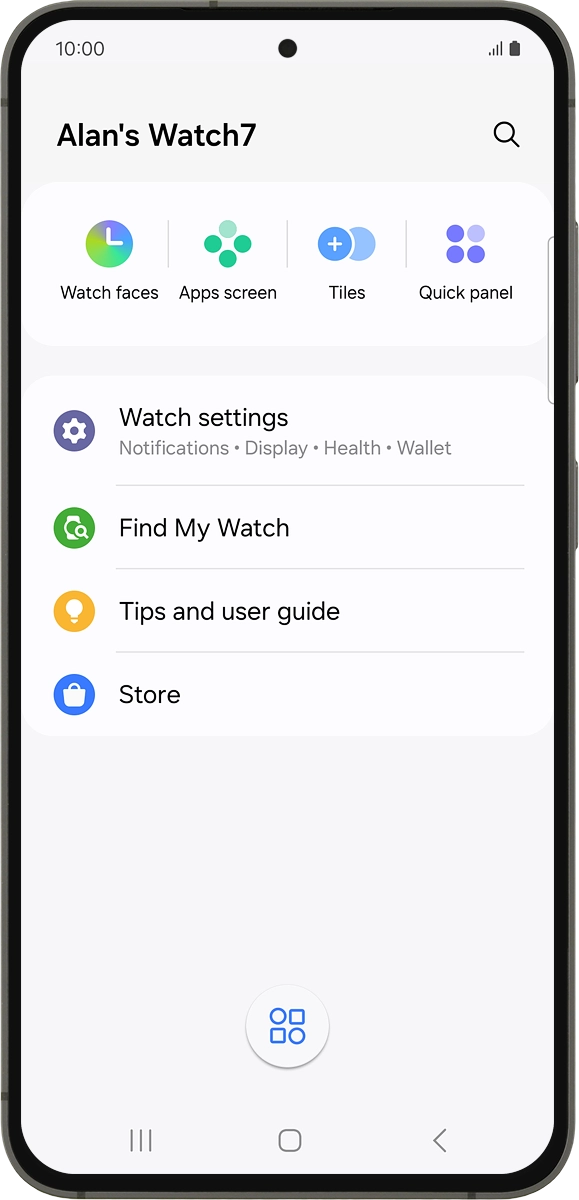 On your phone: Press Apps screen.