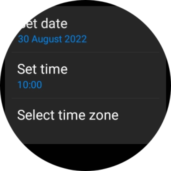 Press Set time. Press Set time.