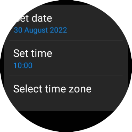 Press Set time. Press Set time.