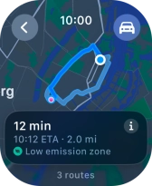 Press the transport type icon.