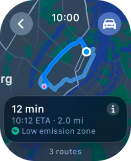 Press the transport type icon.