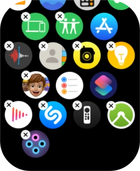Press the delete icon next to the required app.