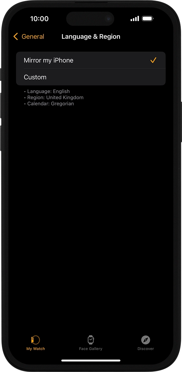 On your phone: Press Custom.