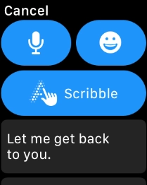 Press the microphone icon and follow the instructions on the screen to record and send the message.