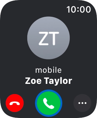 Press the Digital Crown when you get a call. Press the Digital Crown when you get a call.