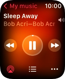 Turn the Digital Crown to select the required volume.