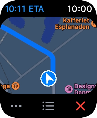 Turn the Digital Crown to zoom in or out on the map.