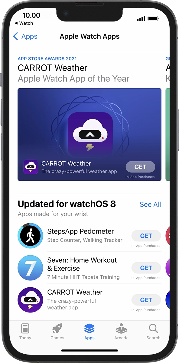 On your phone: Go to the required app.
