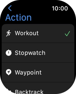 Press the required setting.