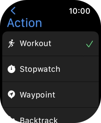 Press the required setting.