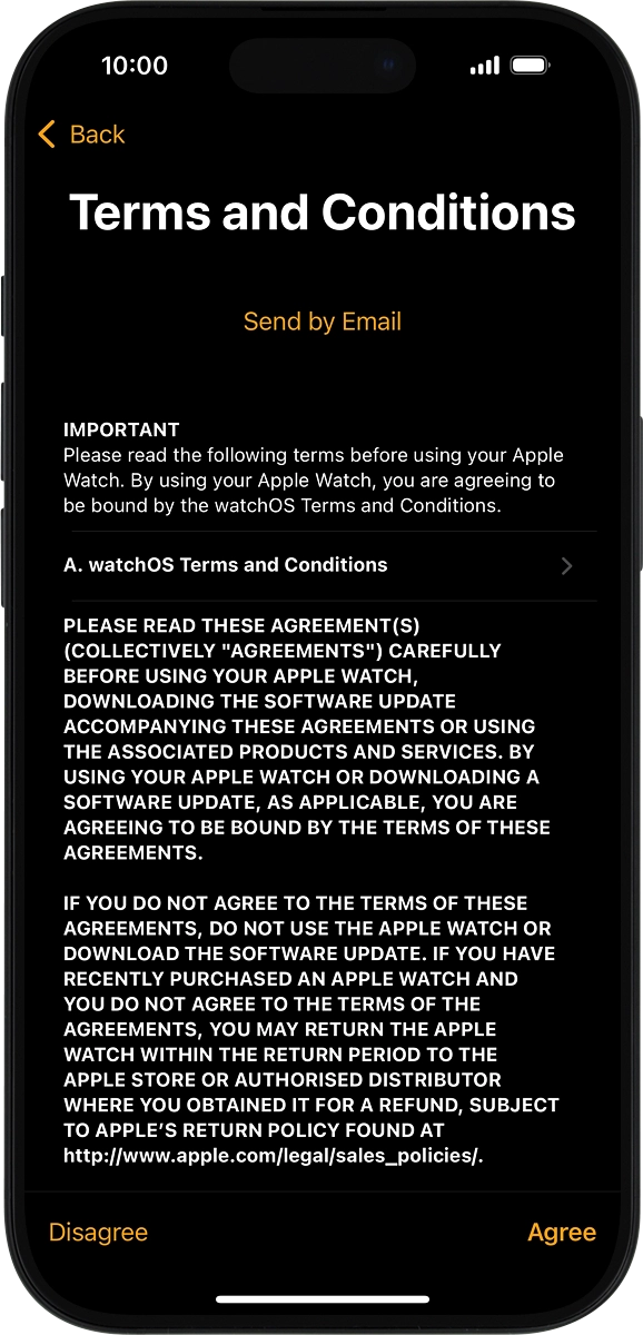 On your phone: Press Agree.