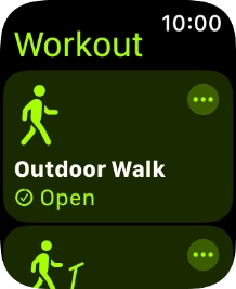 Press the required training activity to start it.